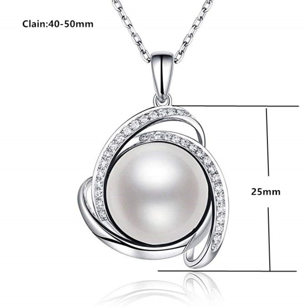 ❤️ New Beautiful Large Pearl Engagement Wedding Elegant Pearl Necklace, L646 - Picture 7 of 7